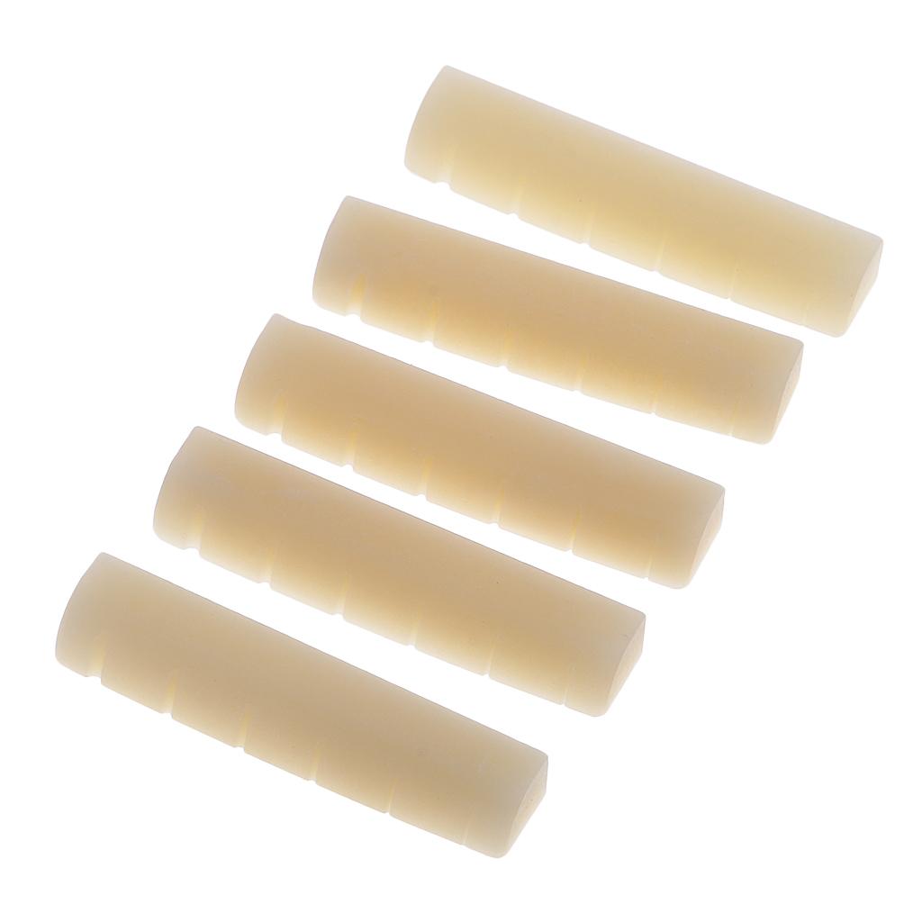 Sunnimix 5x Bò Xương Xẻ Rãnh Hạt Khắc Cho Đàn Acoustic Dân Gian Đàn Guitar Thay Thế Một Phần