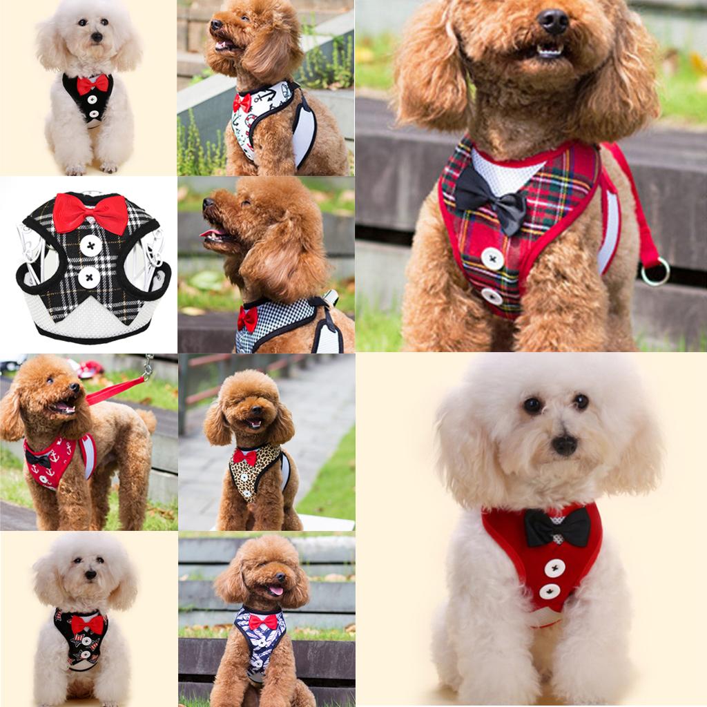 Adjustable Dog Leash Puppy Harness Vest with Handle for Small Dog ##1