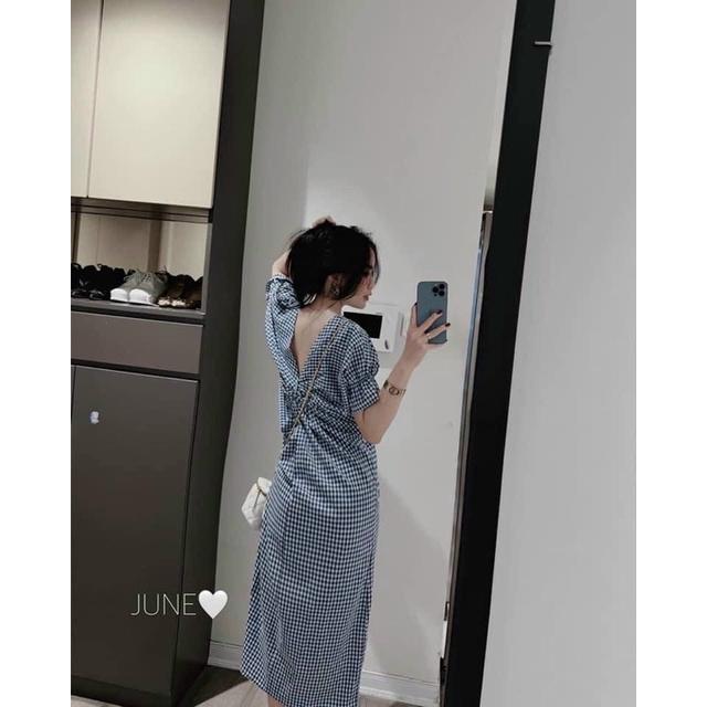 Váy maxi kẻ xoắn 2 kiểu siêu hot