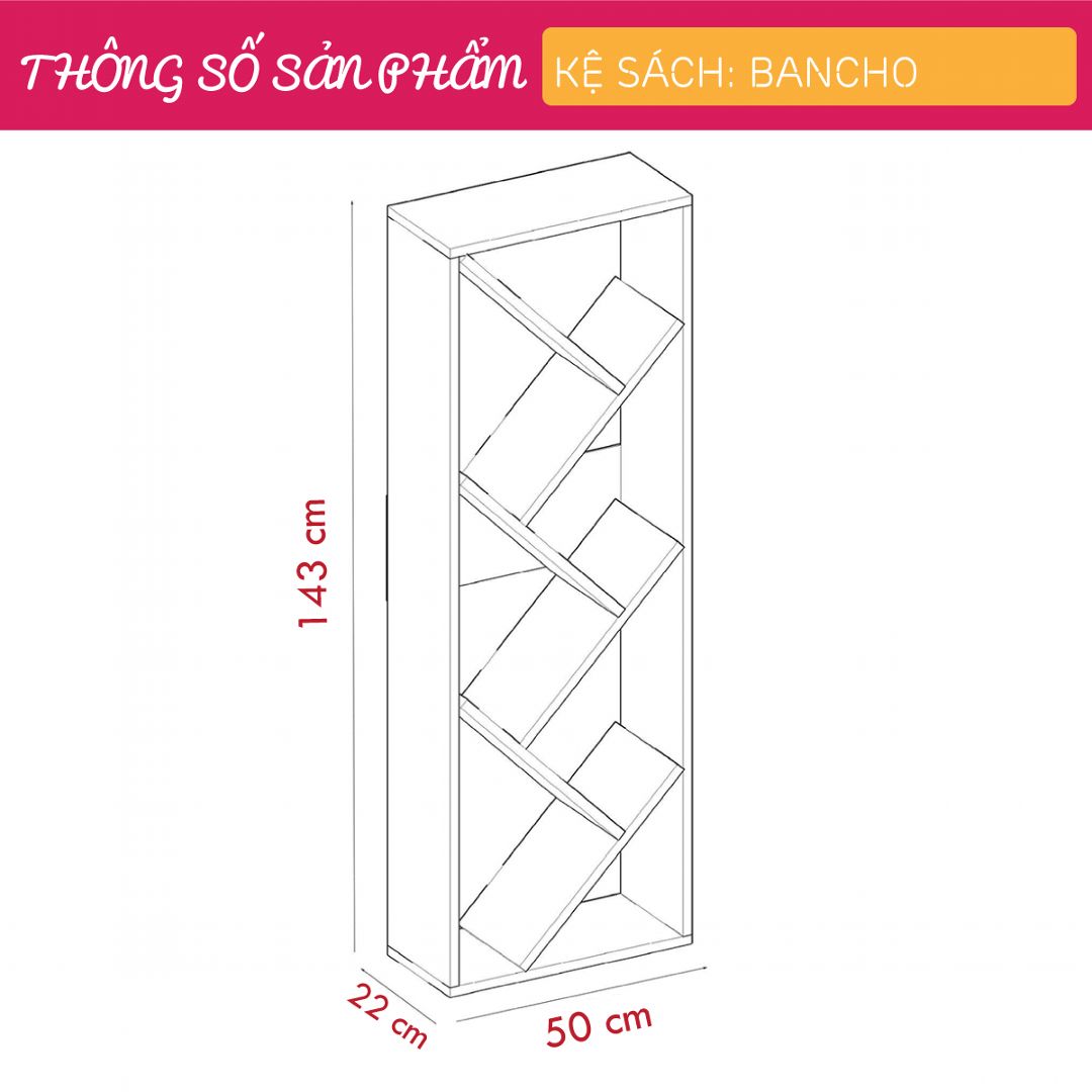 Giá sách gia đình đa kiểu dáng SMLIFE Bancho