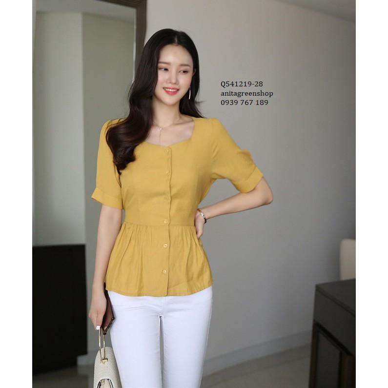 Q541219 ÁO NGẮN TAY CỔ VUÔNG