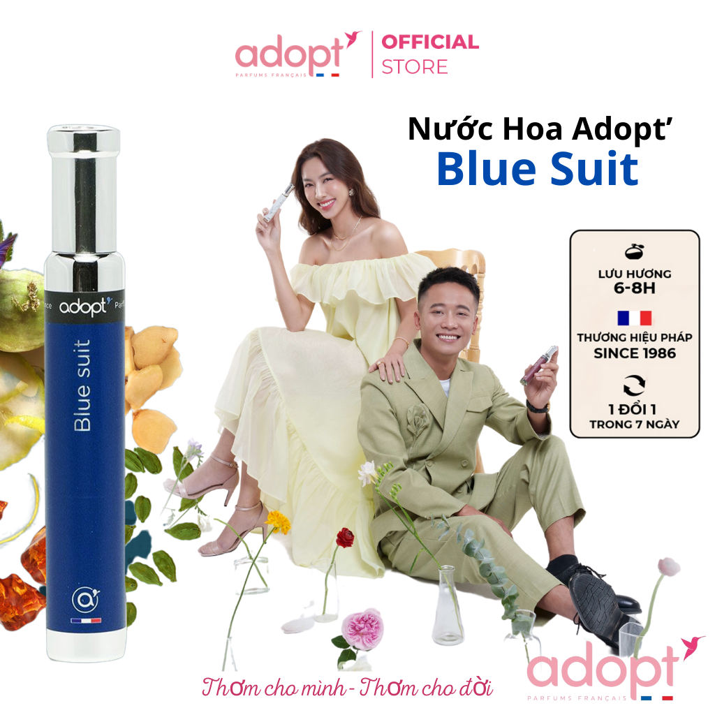 Nước hoa blue suit, nước hoa nam adopt hương thơm sang trọng mạnh mẽ dung tích 30ml