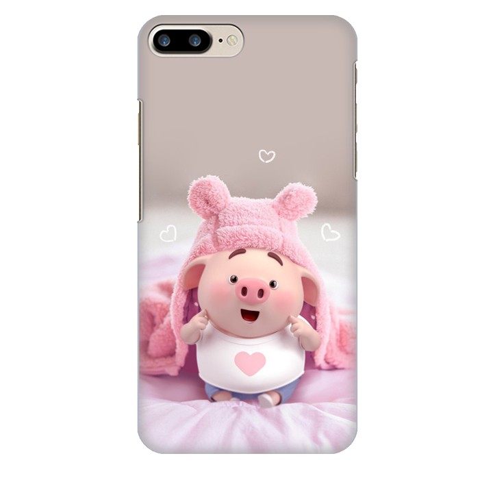 Ốp lưng nhựa cứng nhám dành cho iPhone 7 Plus in hình Heo Dễ Thương