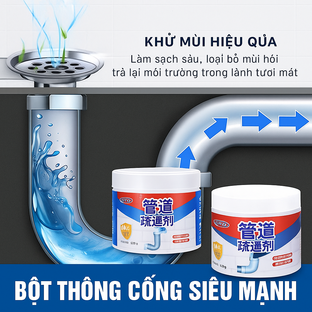 Bột Thông Cống Siêu Mạnh Combo 3 Hũ – Giúp Đường Ống Thoát Nước Luôn Thông Thoáng Bồn Cầu Siêu Mạnh, đèn trang trí