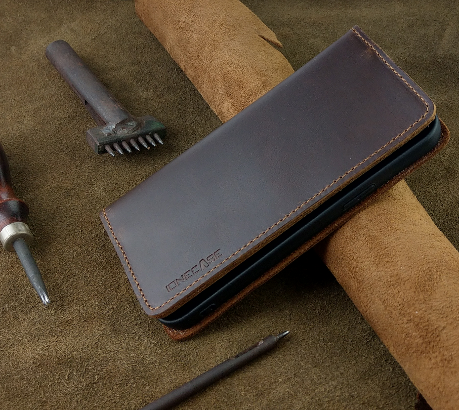 Bao Da cho Iphone 12 Pro Max Handmade Da Bò Thật