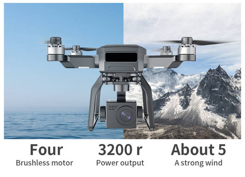 Flycam SJRC F7 4K PRO - Gimbal chống rung 3 trục, thời gian bay 25 phút - Hàng Nhập Khẩu