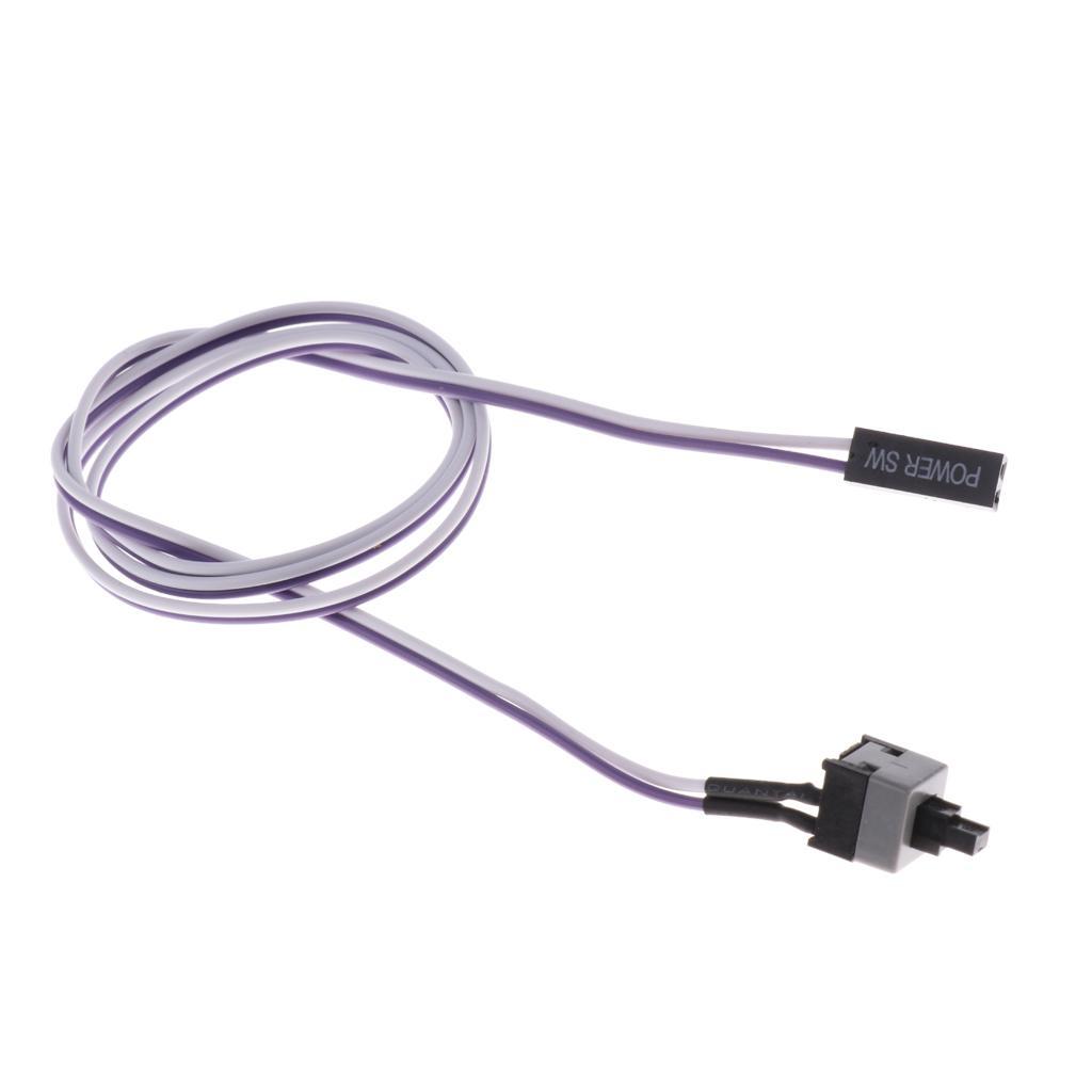 10Pcs 2Pin SW Power Cable on/off Push Button Motherboard Switch Line