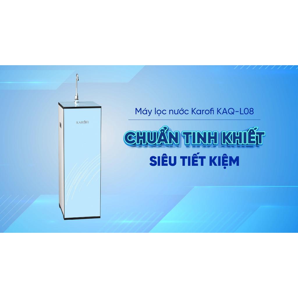 Máy lọc nước 10 lõi Karofi KAQ-L08 - Màng RO Hàn 100 GPD, Lõi Smax Pro V &amp; HP 6.0 bổ sung khoáng chất - Giao lắp mi - Hàng Chính Hãng