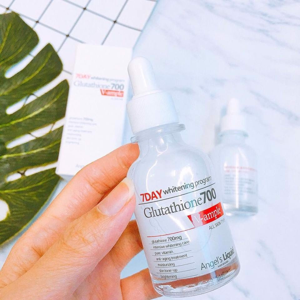 Combo Nước Thần, Serum, Kem Dưỡng Angel's Liquid Whitening Program Glutathione Dưỡng Trắng, Dưỡng Ẩm Cho Da