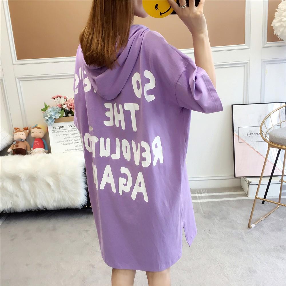 Áo Thun Tay Dài Kèm Nón Xinh Xắn Dành Cho Nữ
