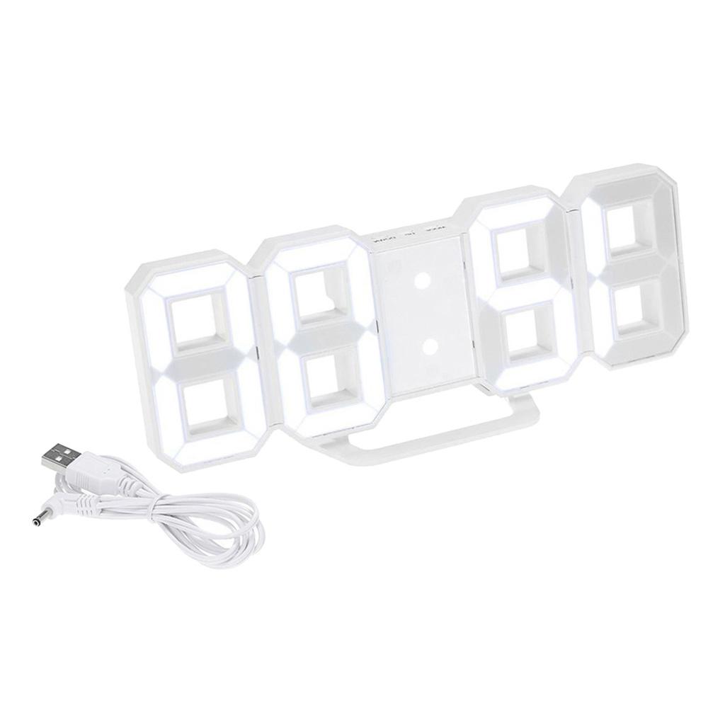 3D LED Digital Clock Wall Table Desktop Alarm Clock for Home Office