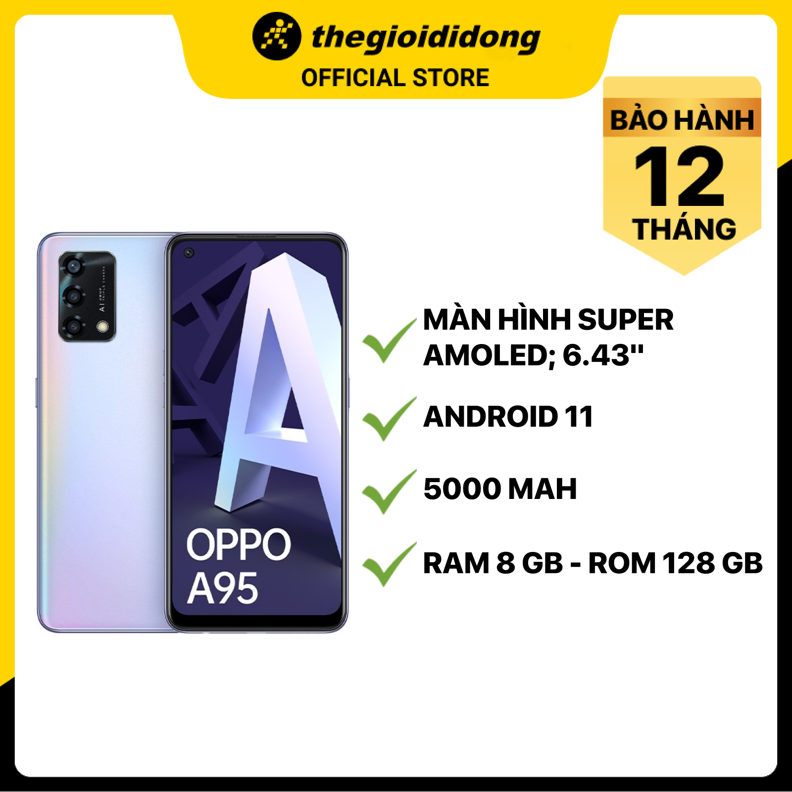 Điện thoại OPPO A95 (8GB/128GB) - Hàng chính hãng