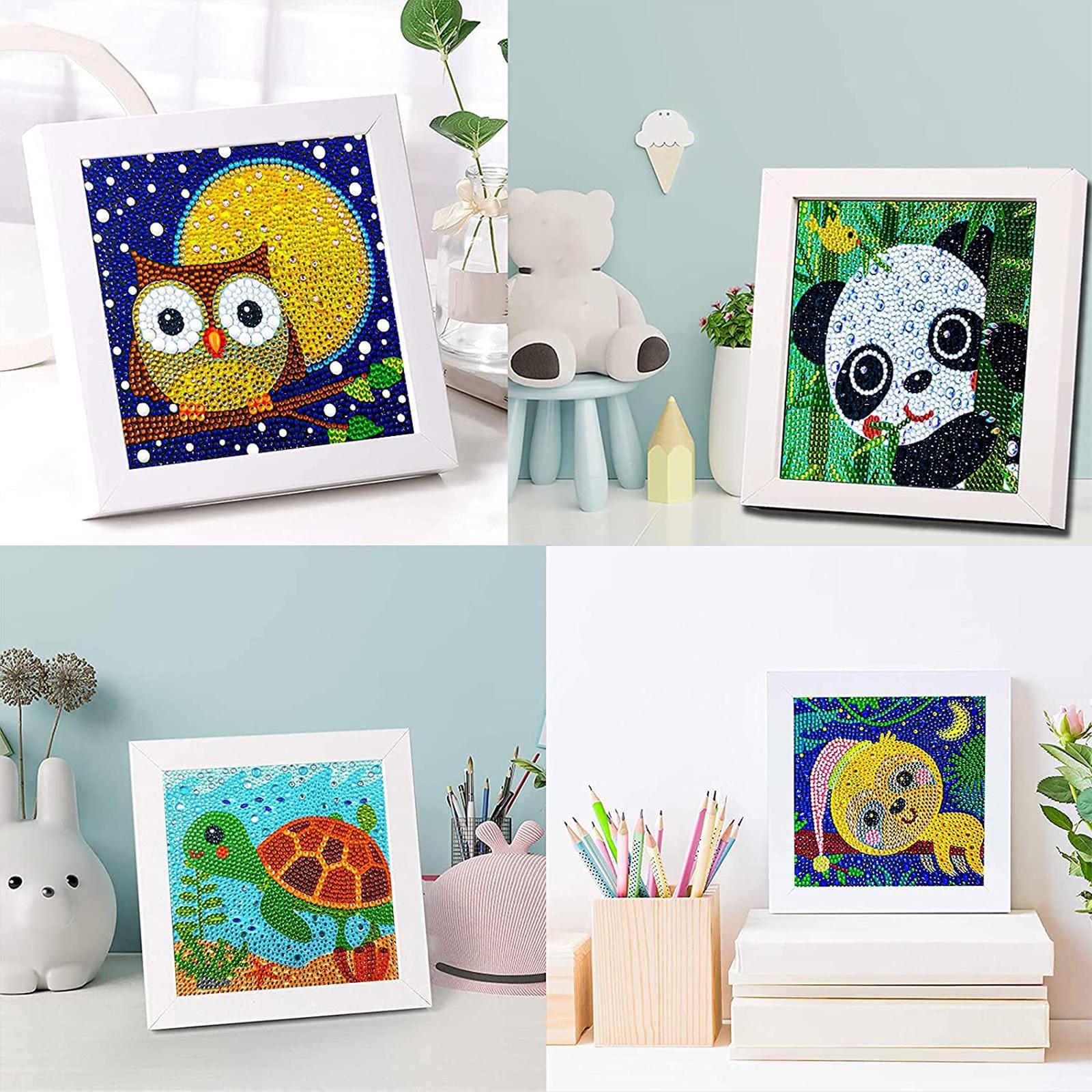 DIY 5D diamond paint Kit with Wooden Frame Cute for home Beginners