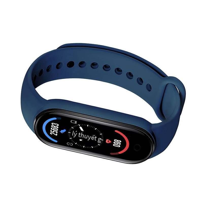 Có thể đặt nhắc nhở theo dõi sức khỏe giấc ngủ thể thao Bluetooth nhịp tim nhịp tim oxy huyết áp có thể được đặt vòng đeo tay thông minh M6 chống nước