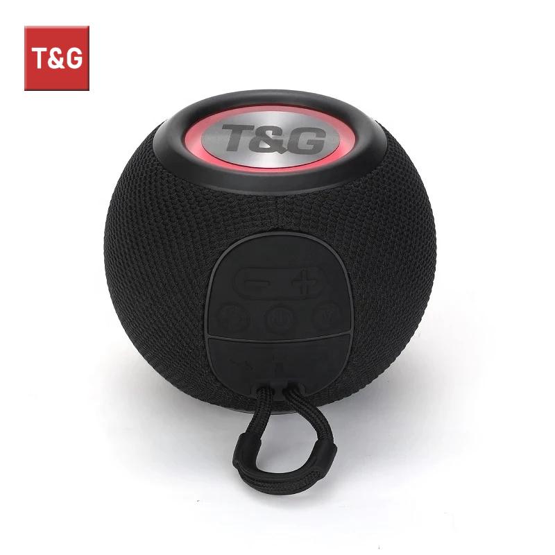 TG337 Loa di động Bluetooth không dây Loa ngoài trời chống thấm nước Dây buộc Loa siêu trầm vòm âm thanh nổi 3D đầy màu sắc Đài phát thanh Màu sắc: Đen