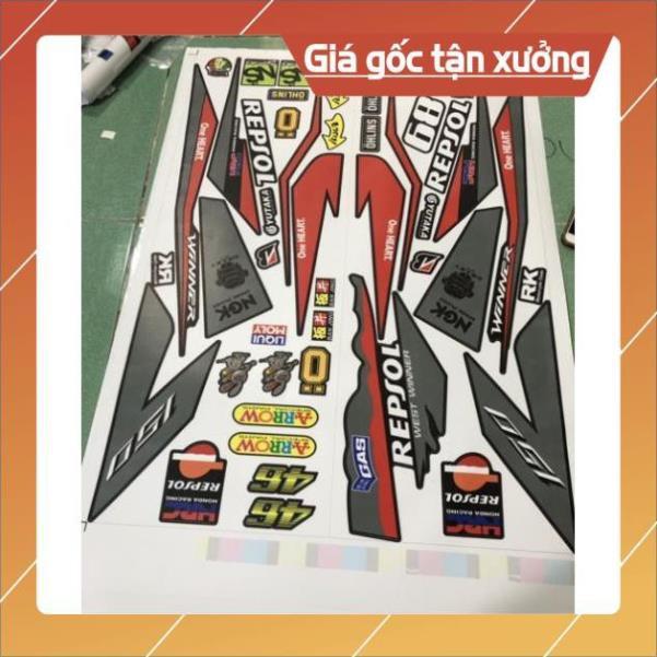 Tem rời winner repsol decal nhám sản phẩm y hình 100%