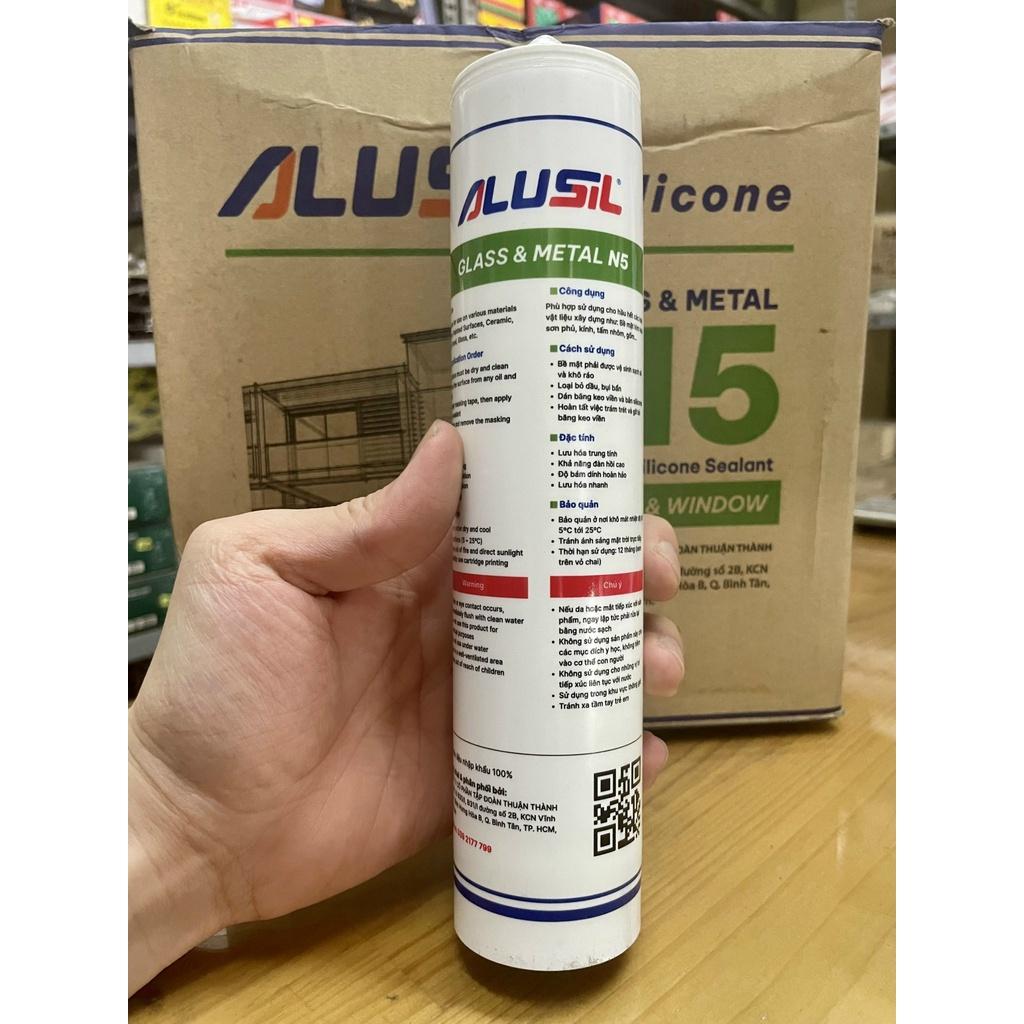 Keo silicone N5 Alusil Xám đậm cty Thuận Thành