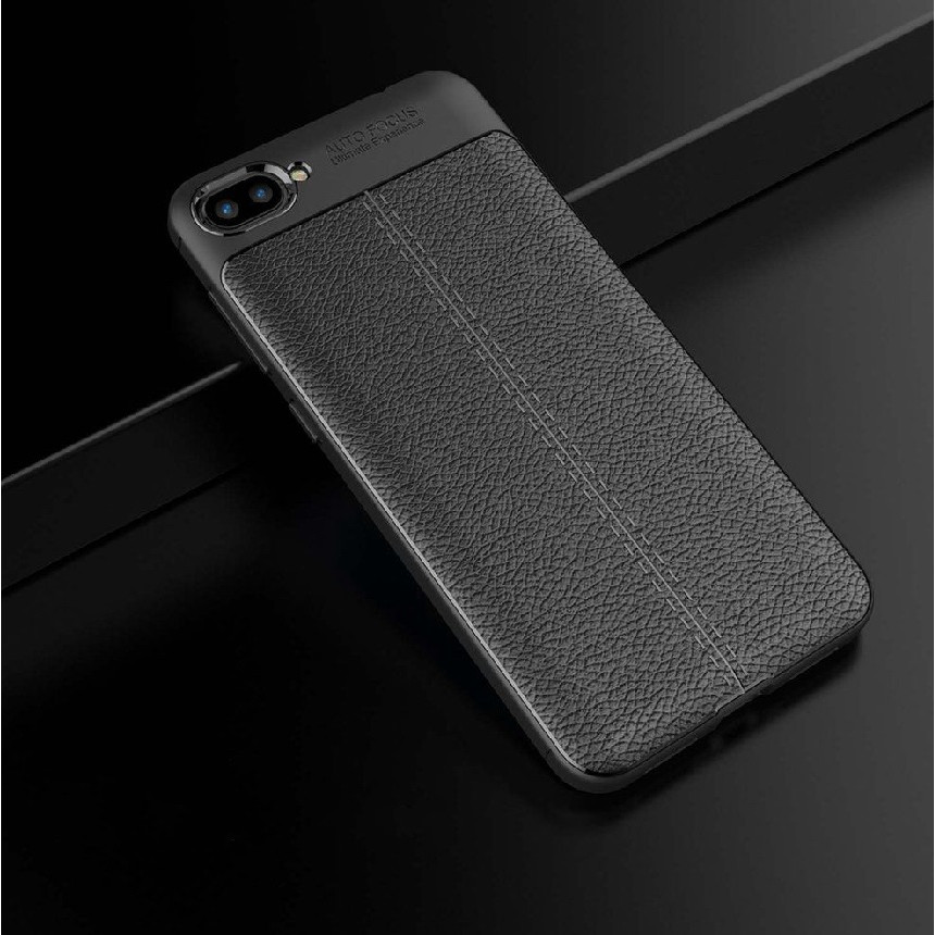 Ốp lưng Silicon Auto Focus giả da, chống sốc dành cho Asus Zenfone 4 Max 5.2 - Hàng Chính Hãng