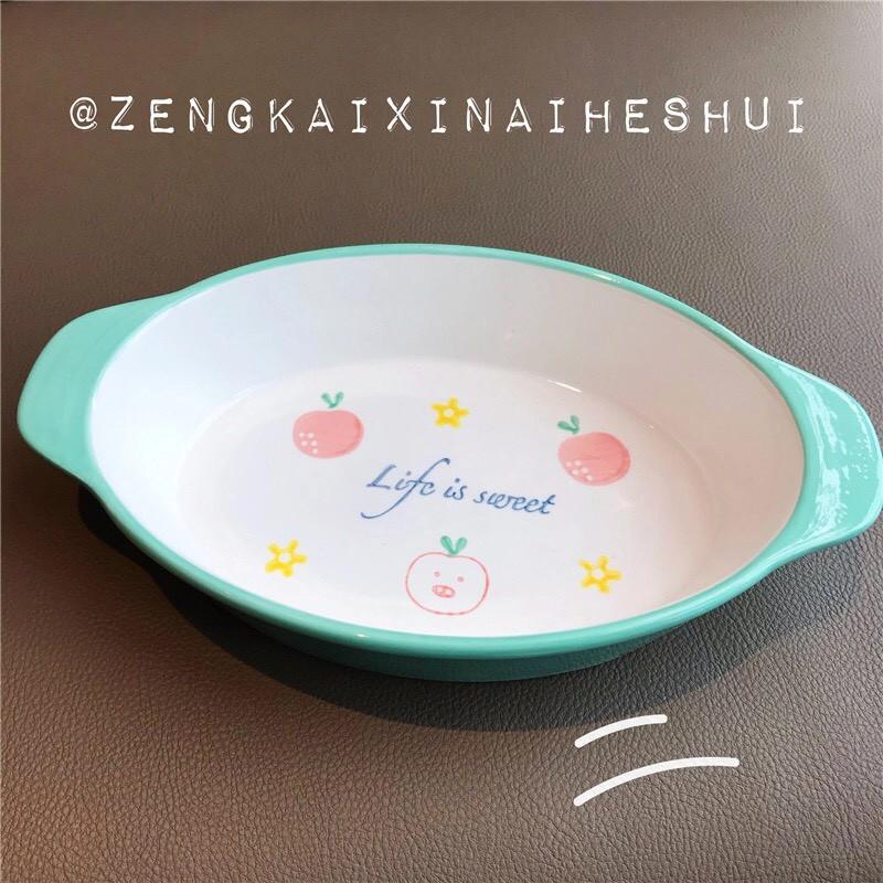 Khay nướng hình oval xinh yêu