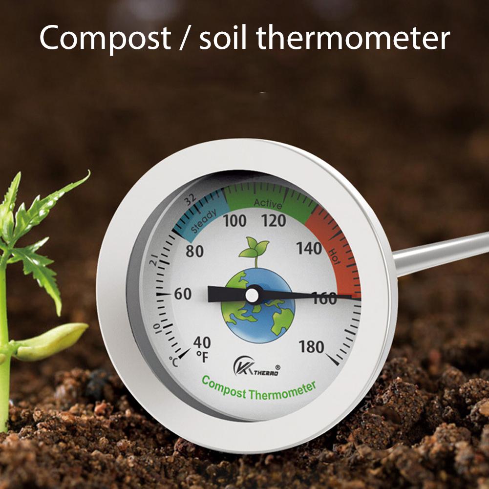 50cm Lengt Compost Đất Nhiệt kế đất cao cấp Thương lượng thực phẩm cao cấp Thép không gỉ Máy dò đầu dò đầu dò
