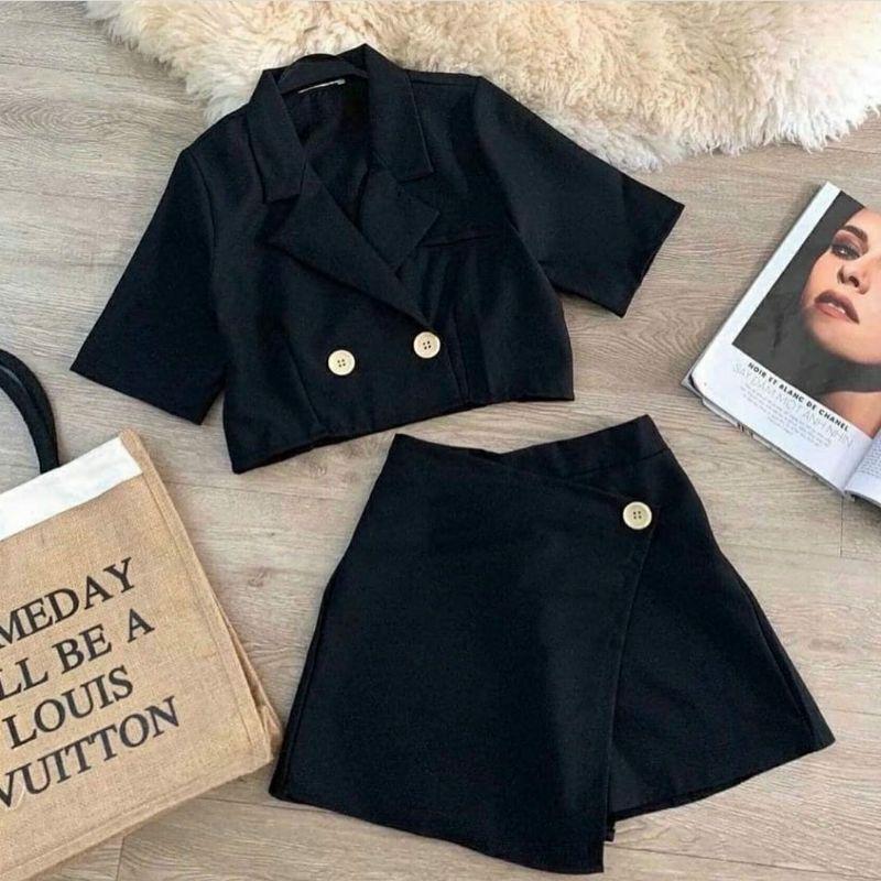 SET ÁO CỔ VEST và CHÂN VÁY