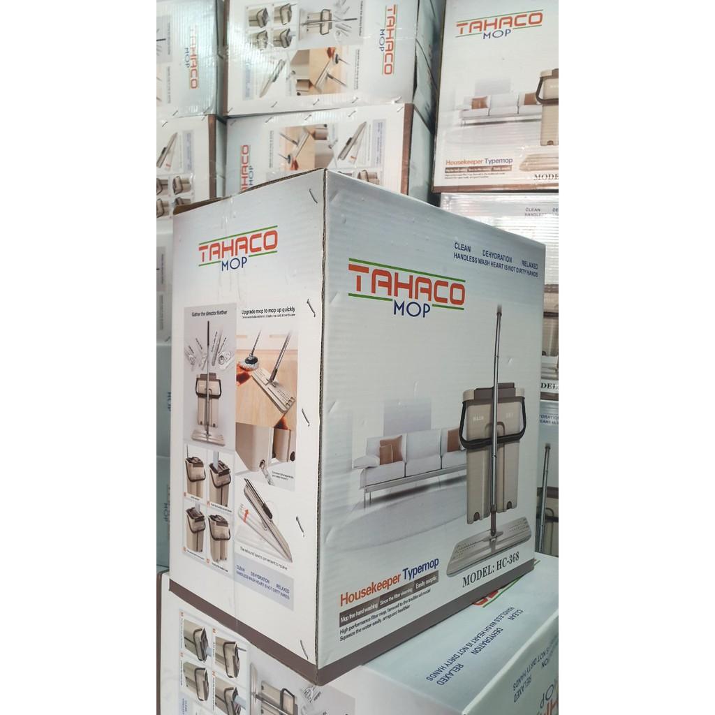 Thùng lau nhà thông minh đa năng 360 loại cao cấp thế hệ mới 2 ngăn tự vắt tặng kèm 2 bông lau bẹ lau