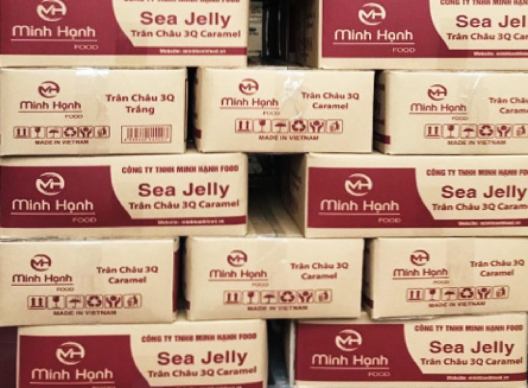 Combo 2 gói Trân Châu đen 3Q Sea Jelly 2 kg / Thạch 3Q Caramel Sea Jelly