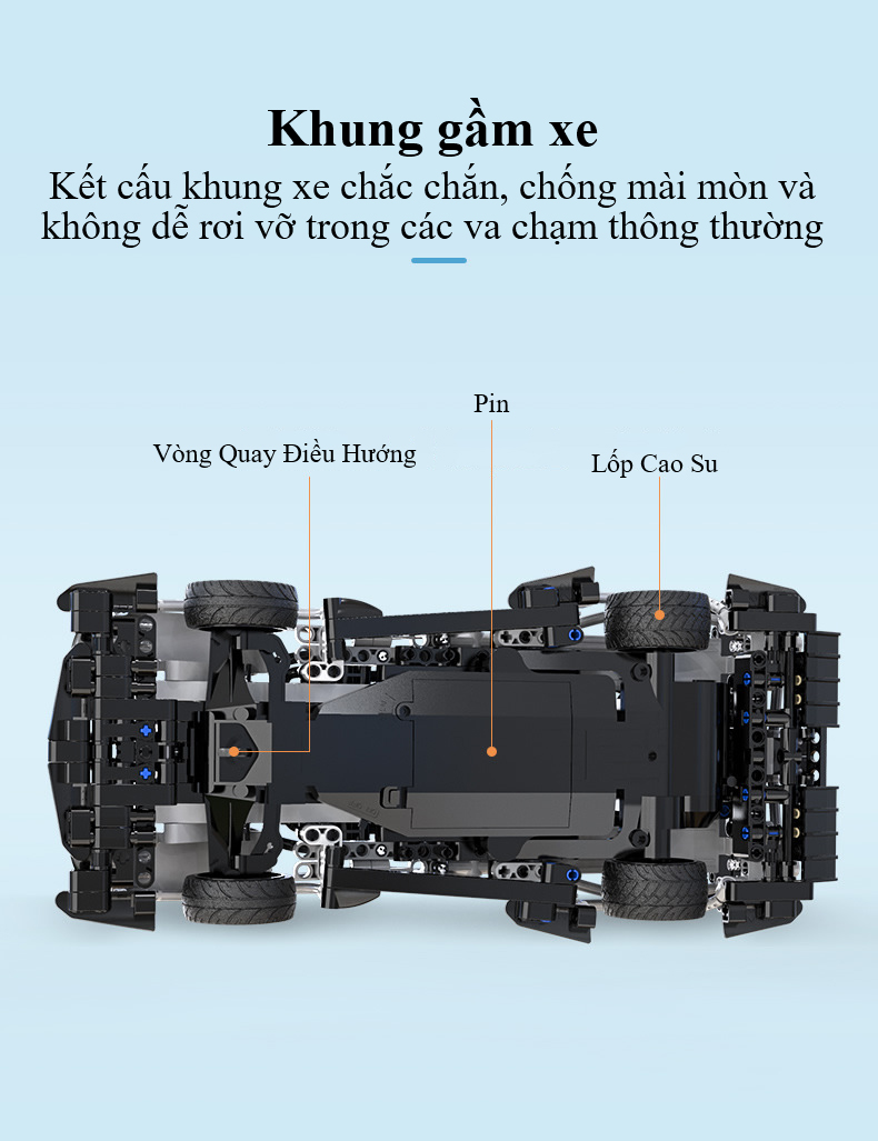 Bộ Đồ Chơi Lắp Ghép Xe Đua Thể Thao, Bộ Đồ Chơi Mô Hình Ô Tô Có Điều Khiển, Đồ Chơi Xếp Hình cao Cấp Cho Bé Với 457 Chi Tiết - Chính Hãng BABYBOSS