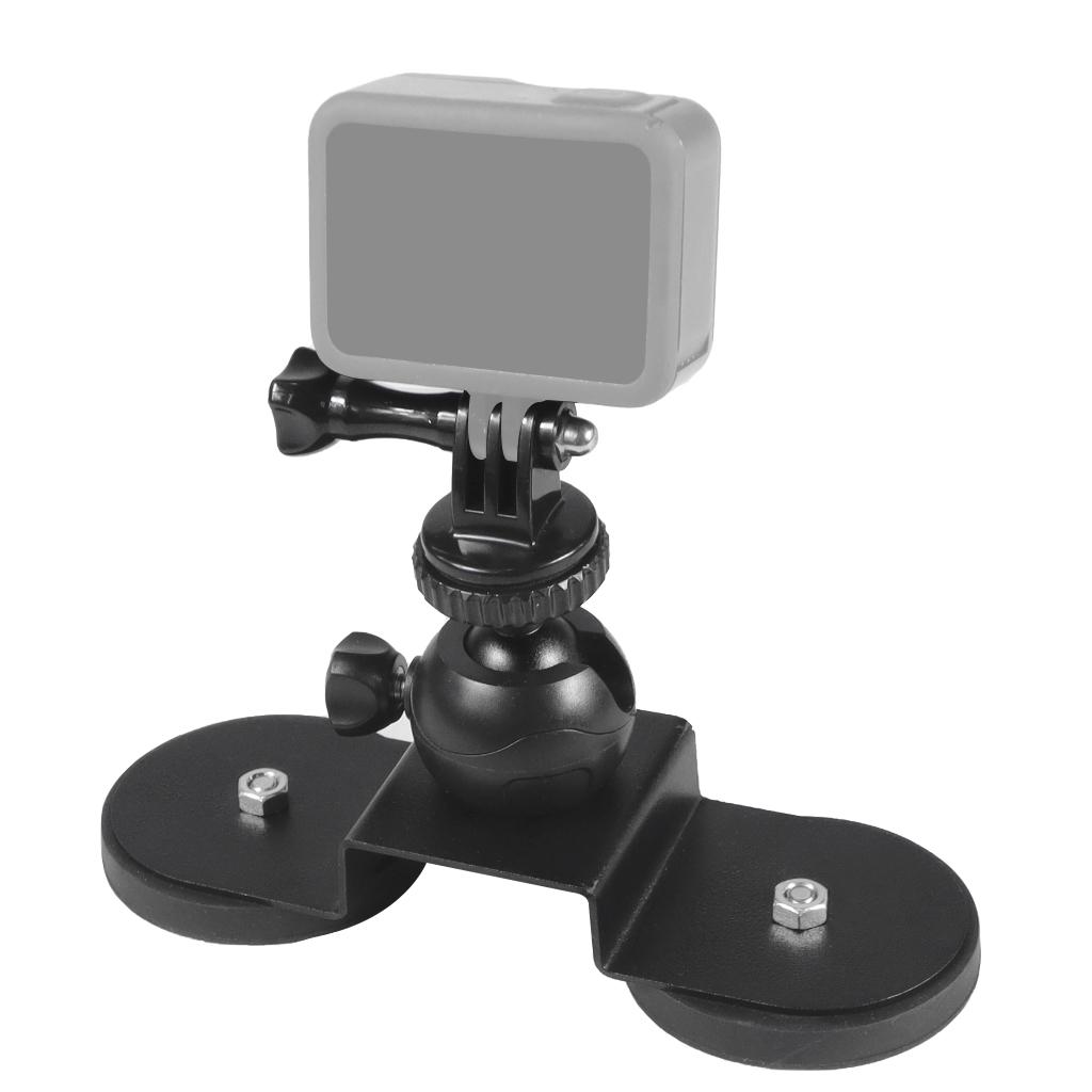 Cúp hút xe cho GoPro 10 9 Insta 360 Camera hành động Bộ chuyển đổi giá ba chân giá 360 Ball Head