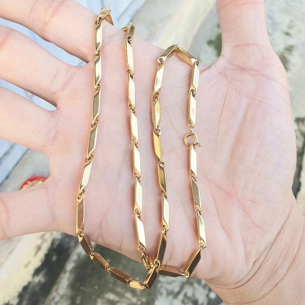 Dây Chuyền Nam Trúc Trơn Titanium Cao Cấp Nhẹ Không Phai Màu- Mang lâu dài không đen