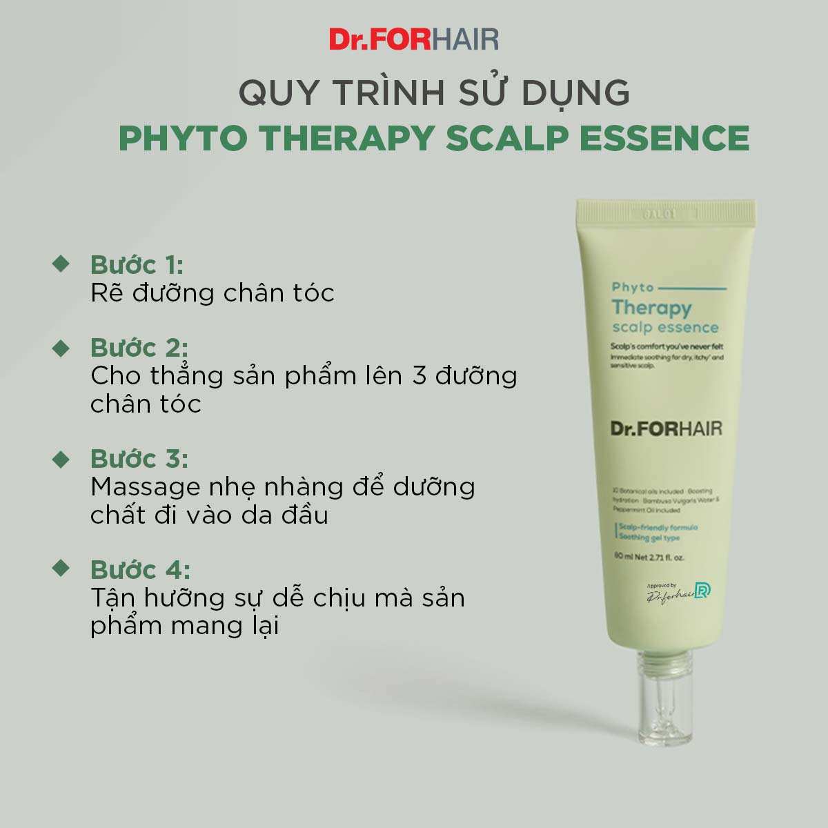 Tinh chất dưỡng da đầu nhạy cảm Dr.FORHAIR Phyto Therapy Scalp Essence