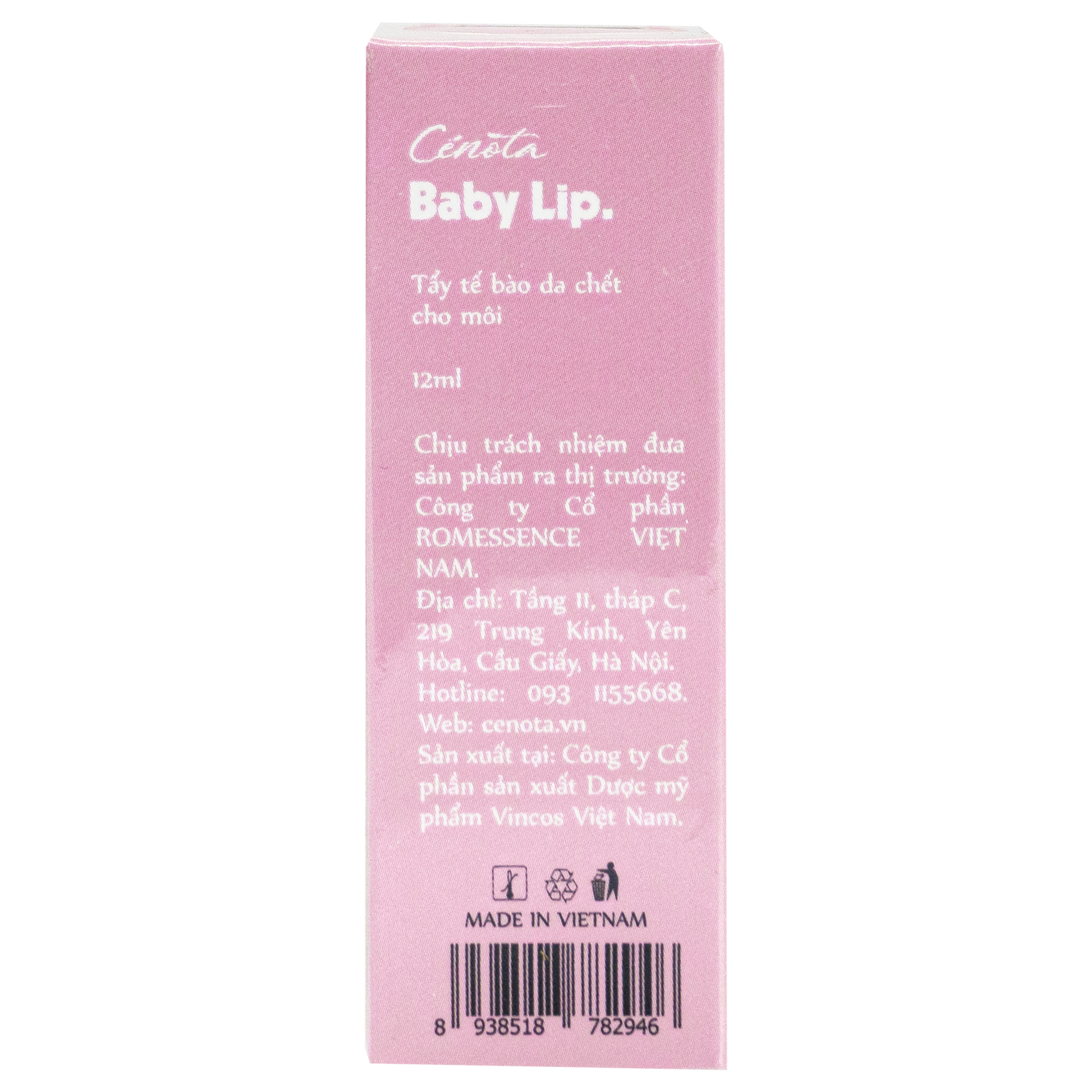 Gel tẩy da chết môi Cenota Baby Lip 12ml .