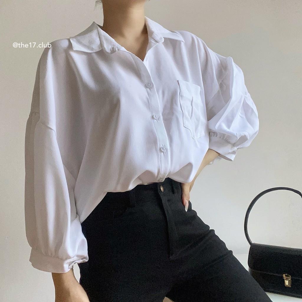 BASIC SHIRT - Áo sơ mi tay bồng