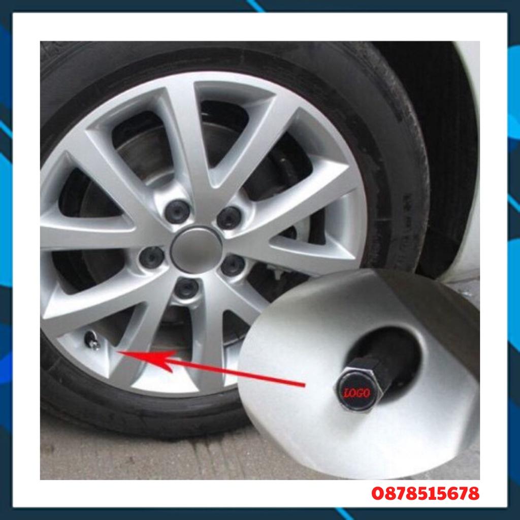 Bộ 4 Nắp Van Bánh Xe Ô Tô Mazda Có LoGo Kèm Móc Khóa Siêu tiện ích