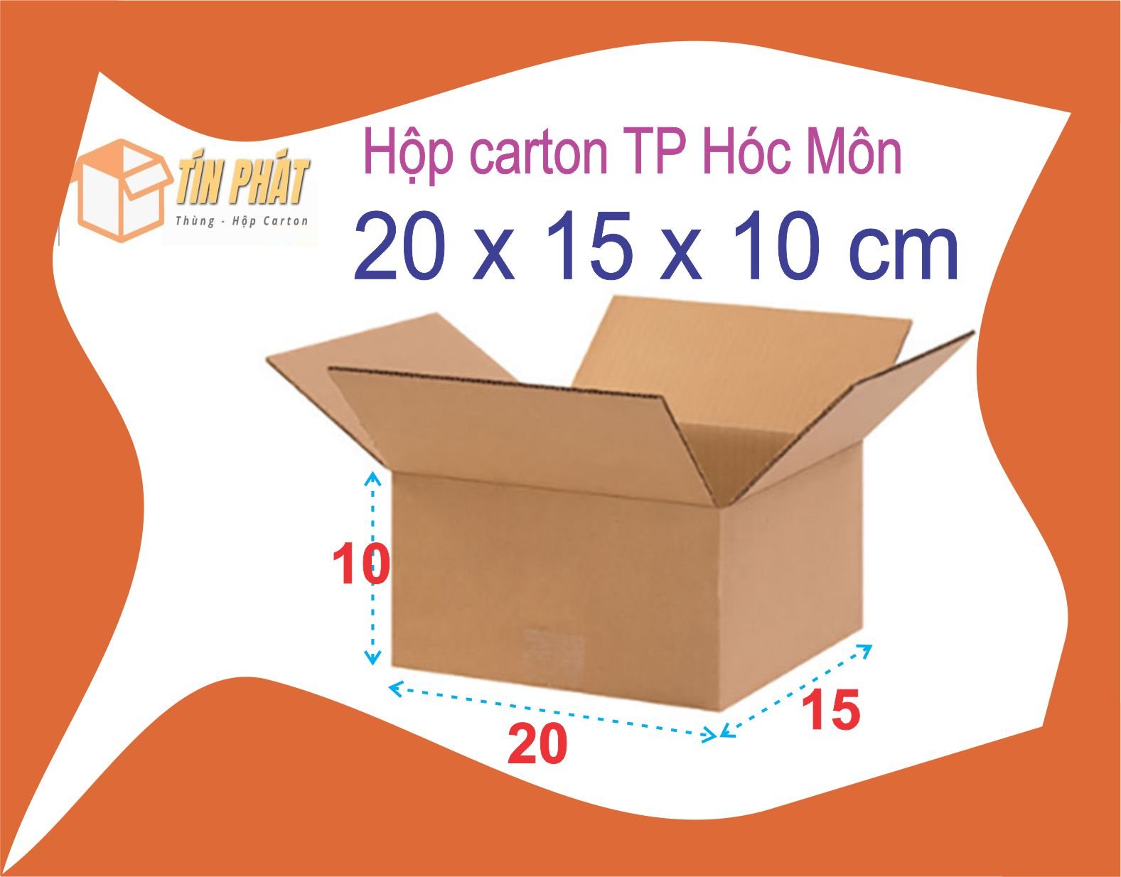 Combo 10 hộp carton 20 x 15 x 10