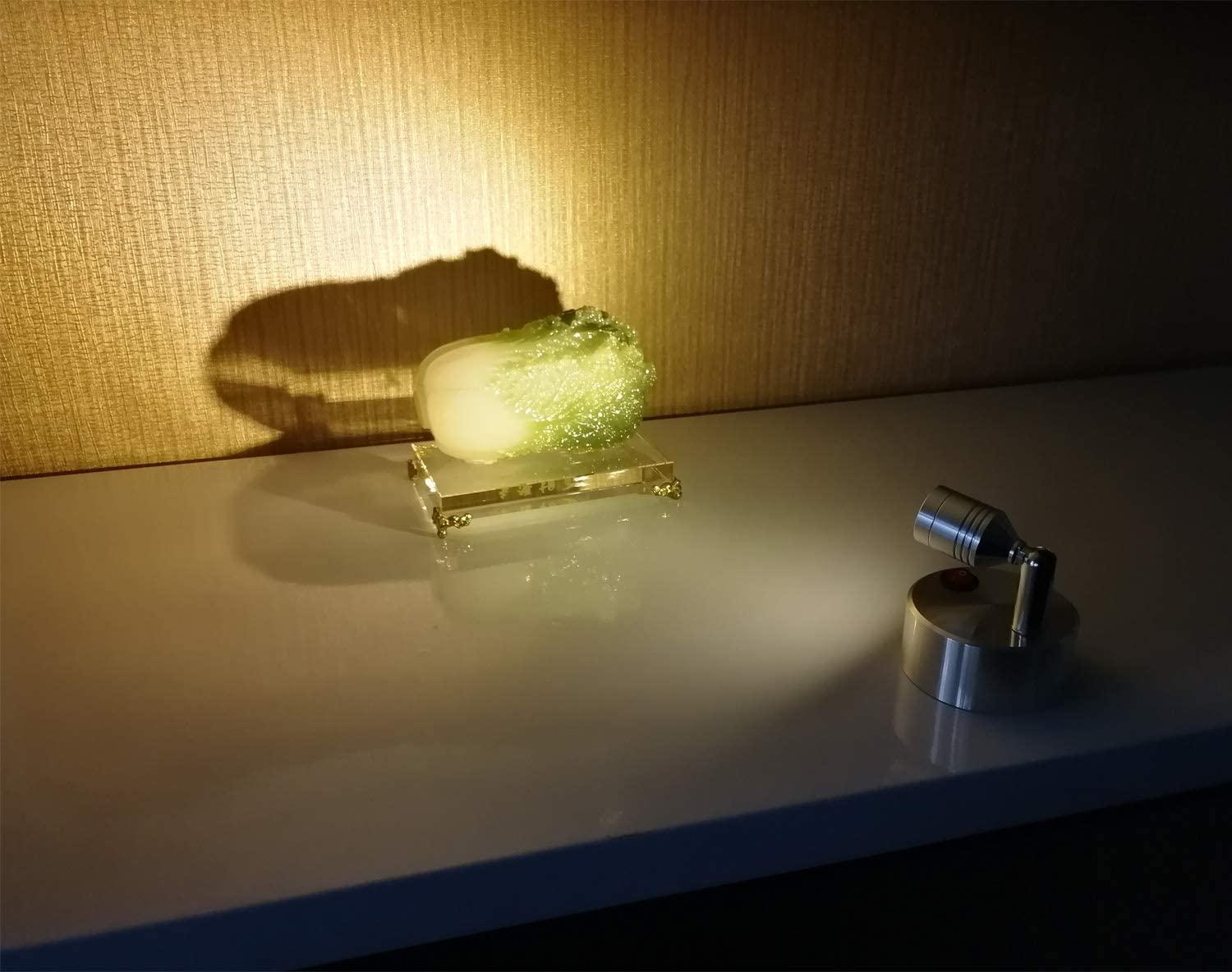 Đèn LED chiếu điểm Không dây chạy bằng pin Đèn LED chiếu sáng Ánh sáng trắng ấm