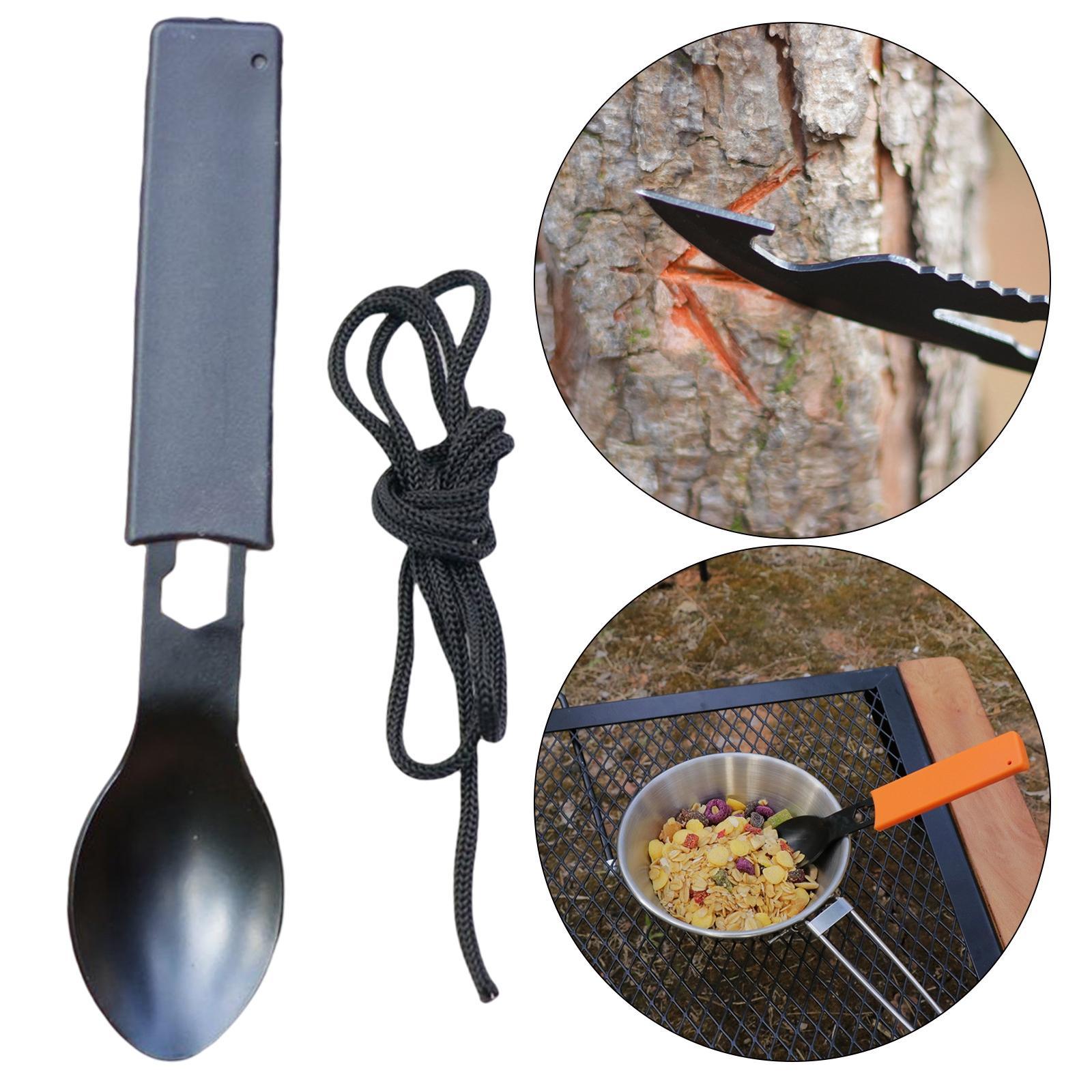 8 in1 Multifunction Tableware Spoon Camping Bottle Opener Fork Knife