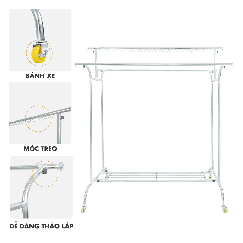 Giàn Phơi Đồ Cao Cấp HAKAWA HK-GP66 - Hàng chính hãng