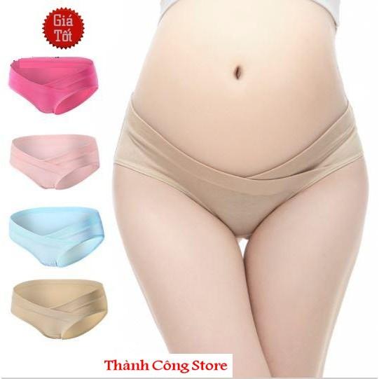 Combo 4 Quần Lót Cotton Cho Bà Bầu Mềm Mịn