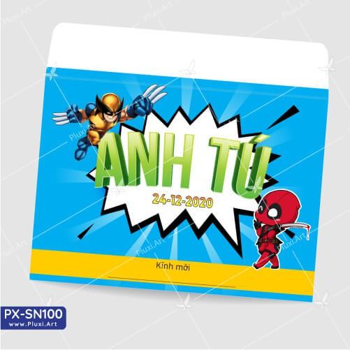 Thiệp thôi nôi – sinh nhật theo yêu cầu Pluxi