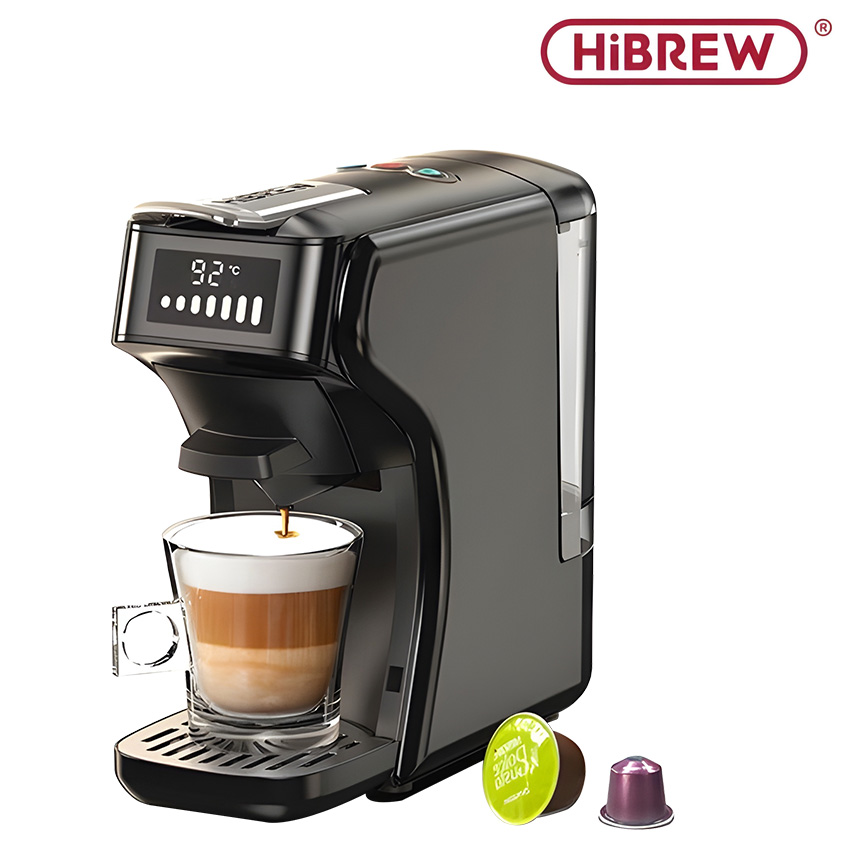Máy pha cà phê 6 trong 1, Espresso, Viên Nén Nespresso, Nescafe Dolcegusto, Kcup, Túi ESE POD và Trà. Thương hiệu Mỹ cao cấp HiBREW - H1B. HÀNG CHÍNH HÃNG