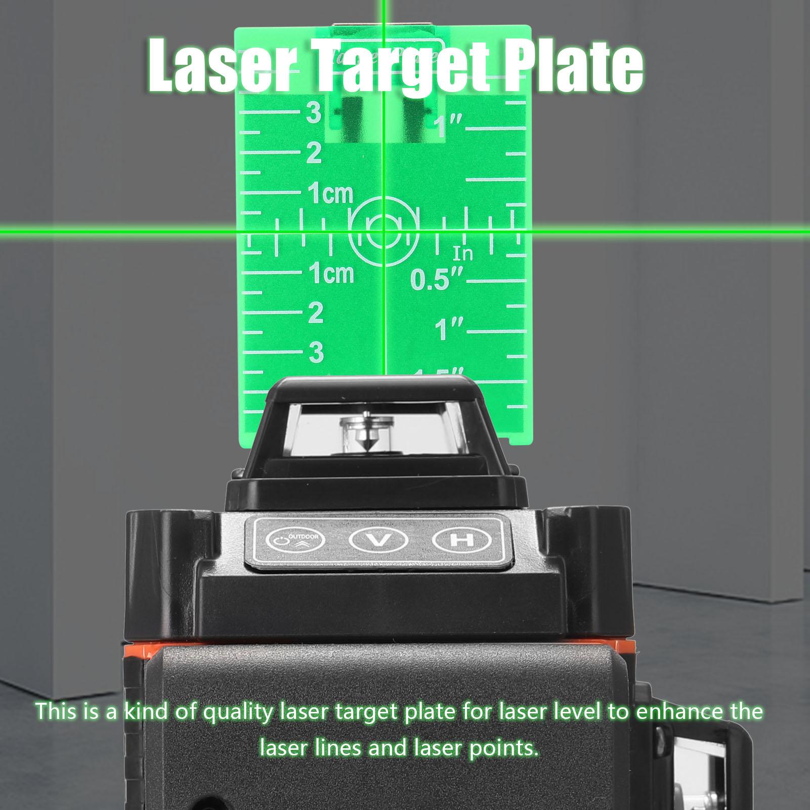 1 Pcs Plastics Laser Target Board Plate for Rotary Crossline Laser Level Distance Infrared Laser 2-line Level Meter to