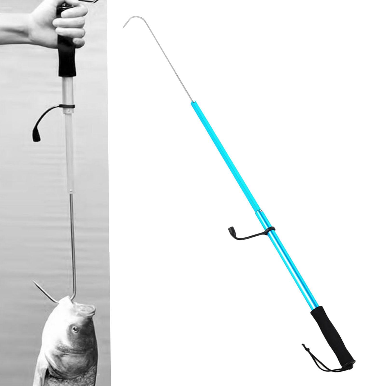 Fishing Gaff Fish Grip Retractable Fish Holder Fishing Hooks Accessories Stainless Steel Professional Portable Fish Lip Gripper Fish Gripper