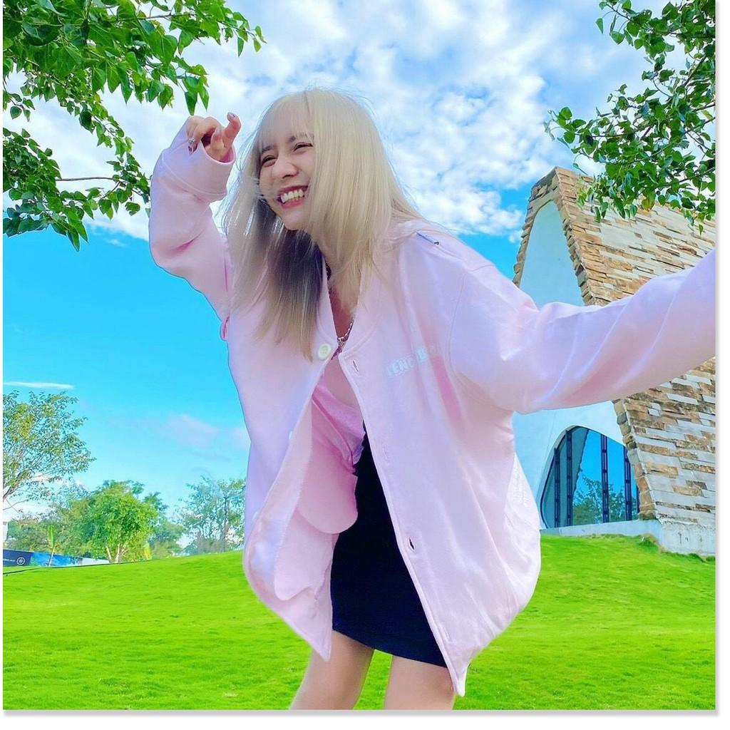 Áo khoác nỉ cardigan form rộng nút