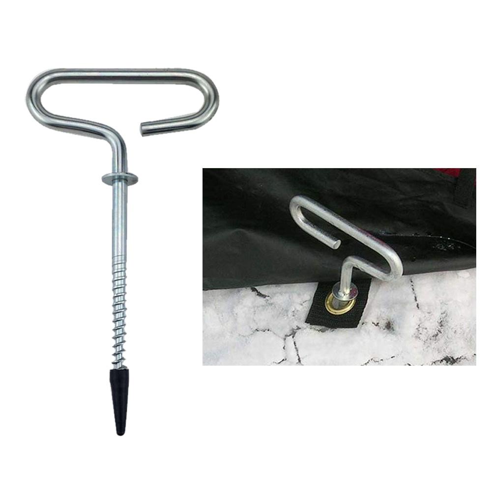 4Pcs/lot Outdoor Camping Tent Threaded Peg Ice Fishing Shelter Stake Nail Tent Fixer Practical Accessory
