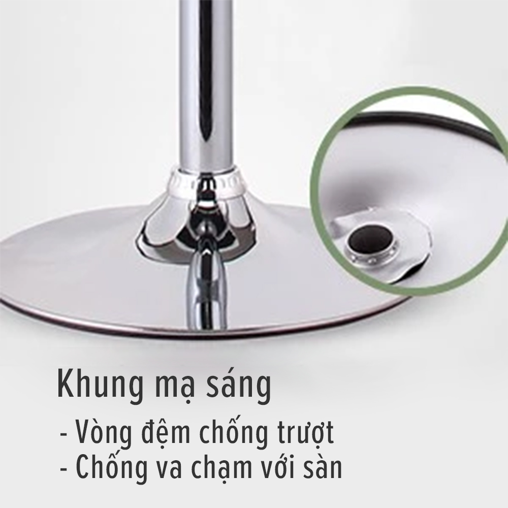 Ghế Bar Moss Bọc Da Pu Chân Thép Mạ