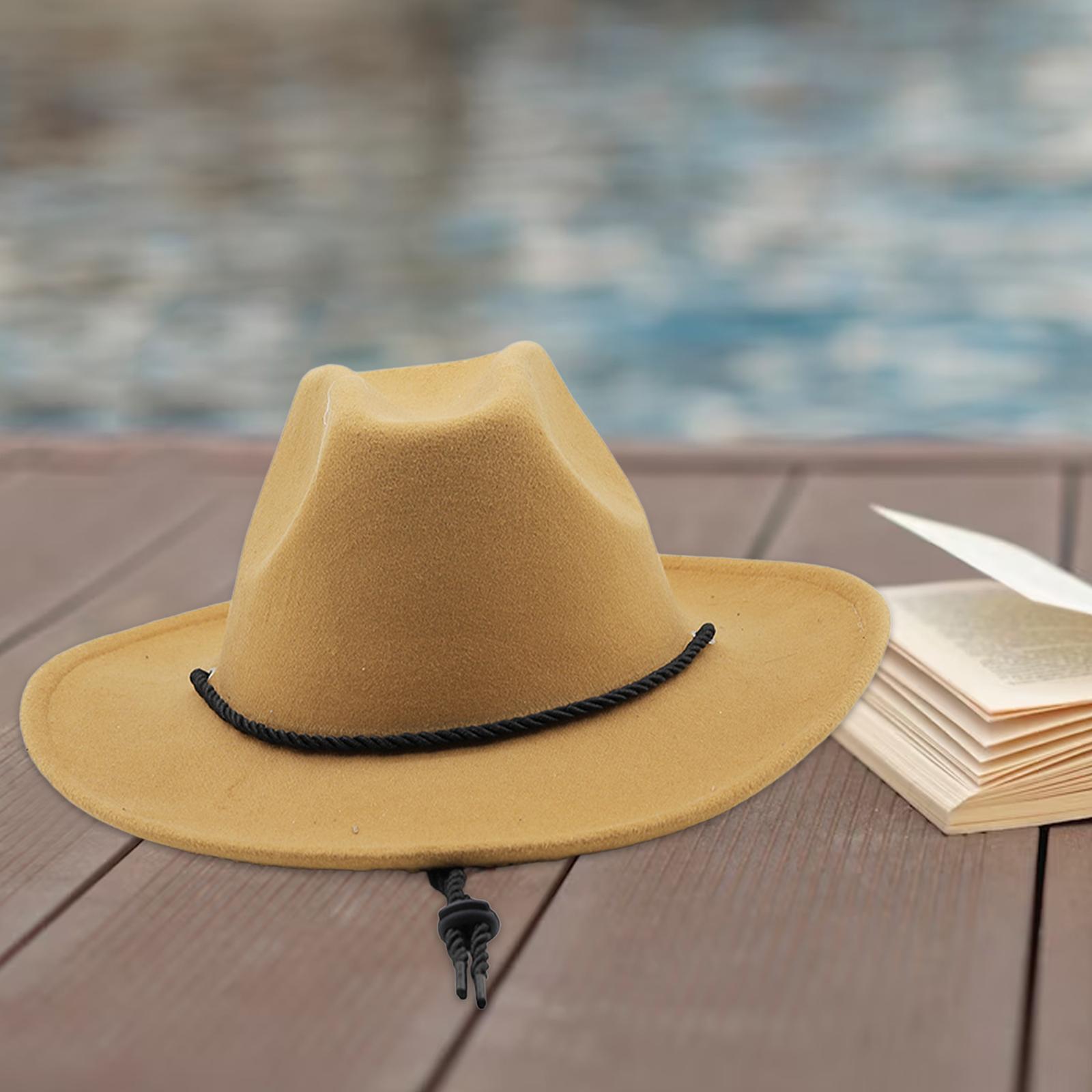 Western Cowboy Hat Cowgirl Hats Headwear Photo Props Breathable Decor Sun Hat Jazz Hat for Festival Performance Halloween Carnival Men Women