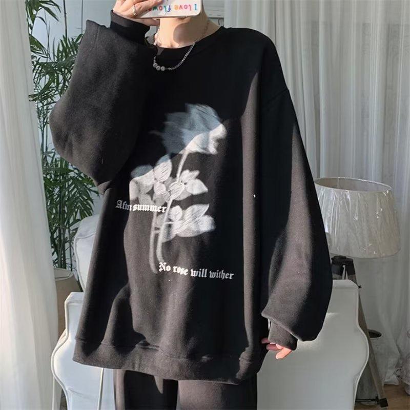 Áo Hoodie Dài Tay Form Rộng In Họa Tiết Thời Trang Dành Cho Nam / Nữ size M-3XL