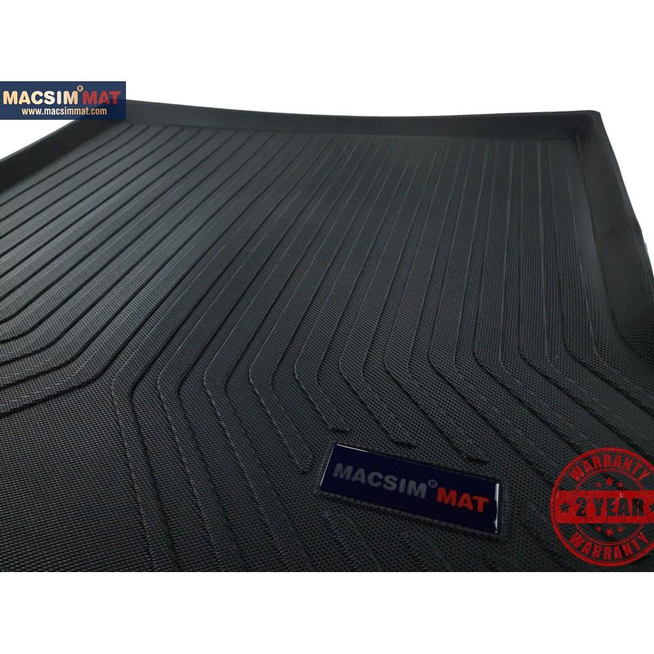 Thảm lót cốp xe ô tô Hyundai Santafe 5 chỗ 2015-2018 nhãn hiệu Macsim chất liệu TPV cao cấp màu đen