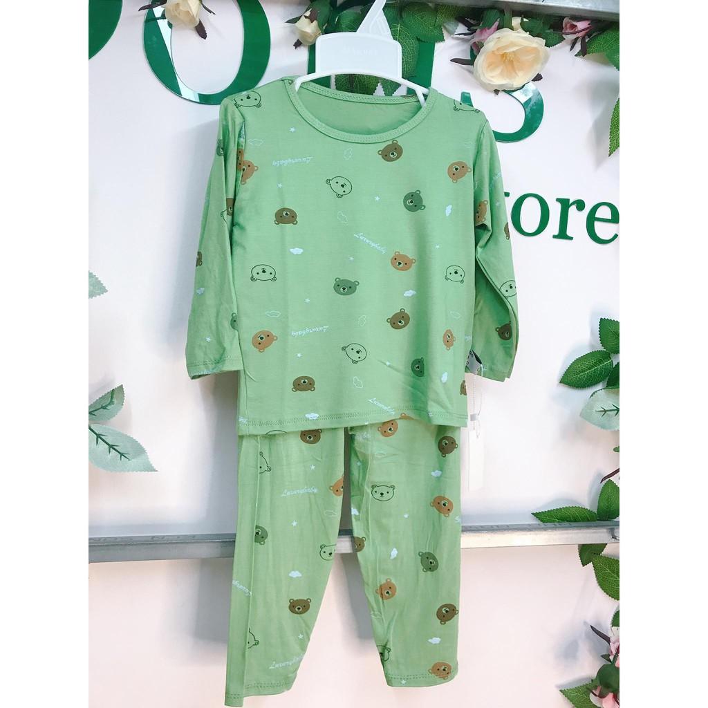 Bộ dài tay lưng thấp cotton thun lạnh Peekaboo cho bé 9-17kg